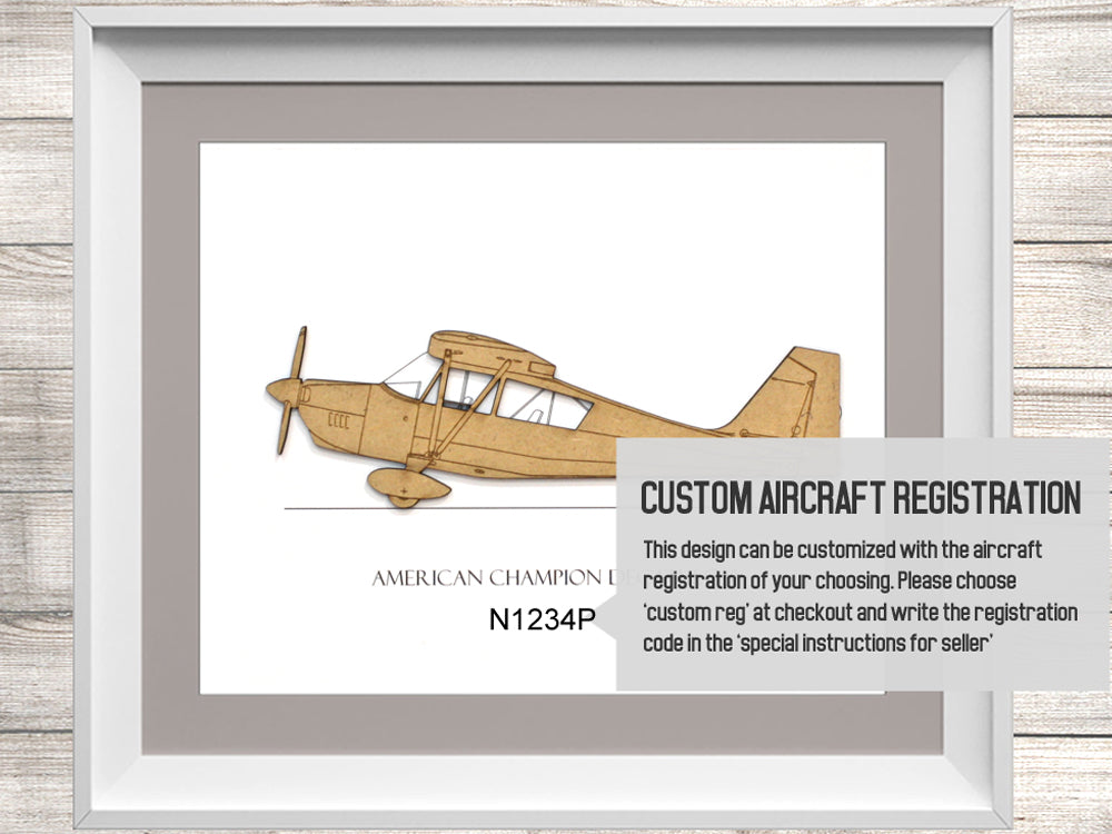 Custom aviation art American Champion Decathlon