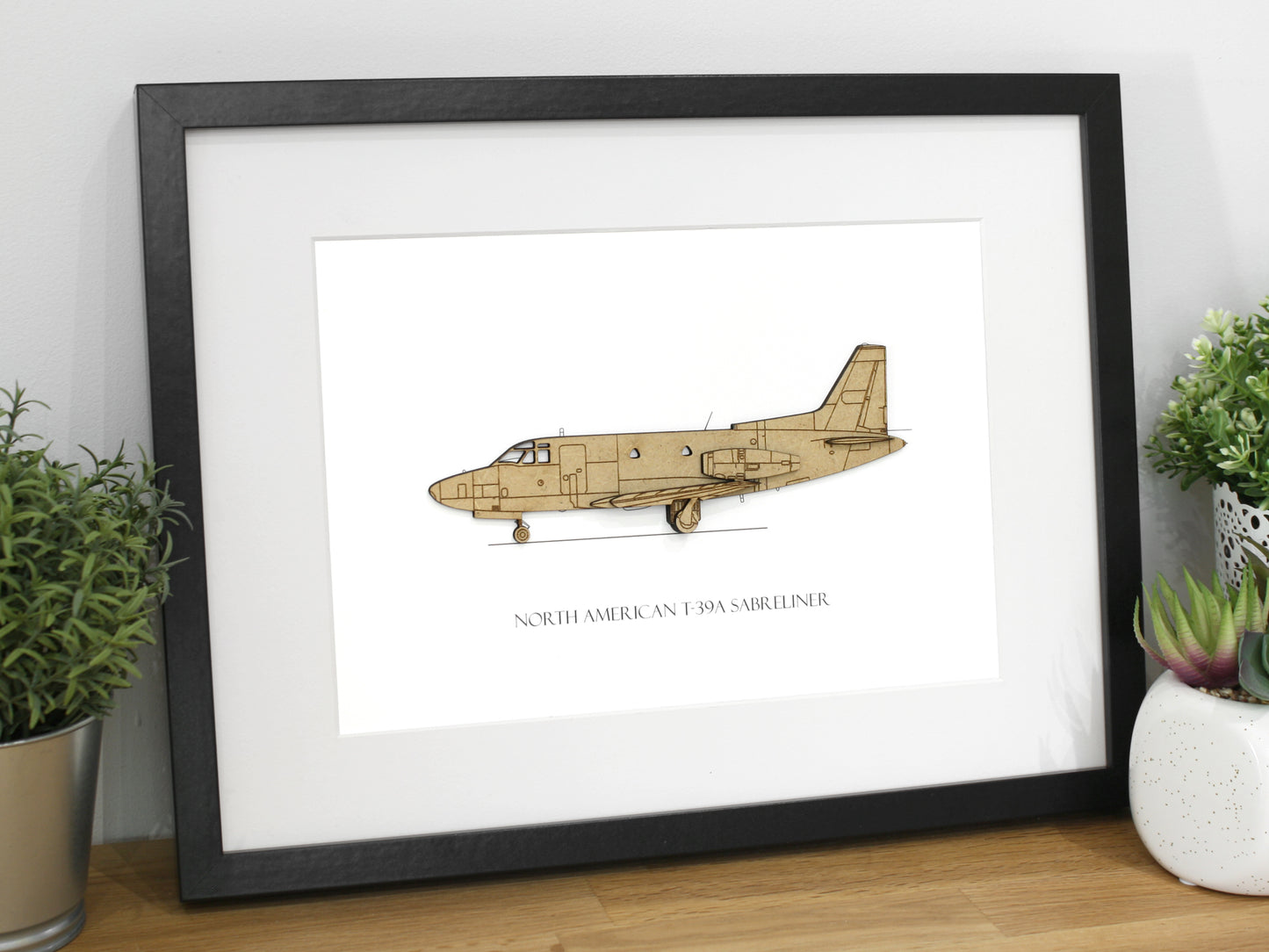 Rockwell T-39A Sabreliner blueprint art