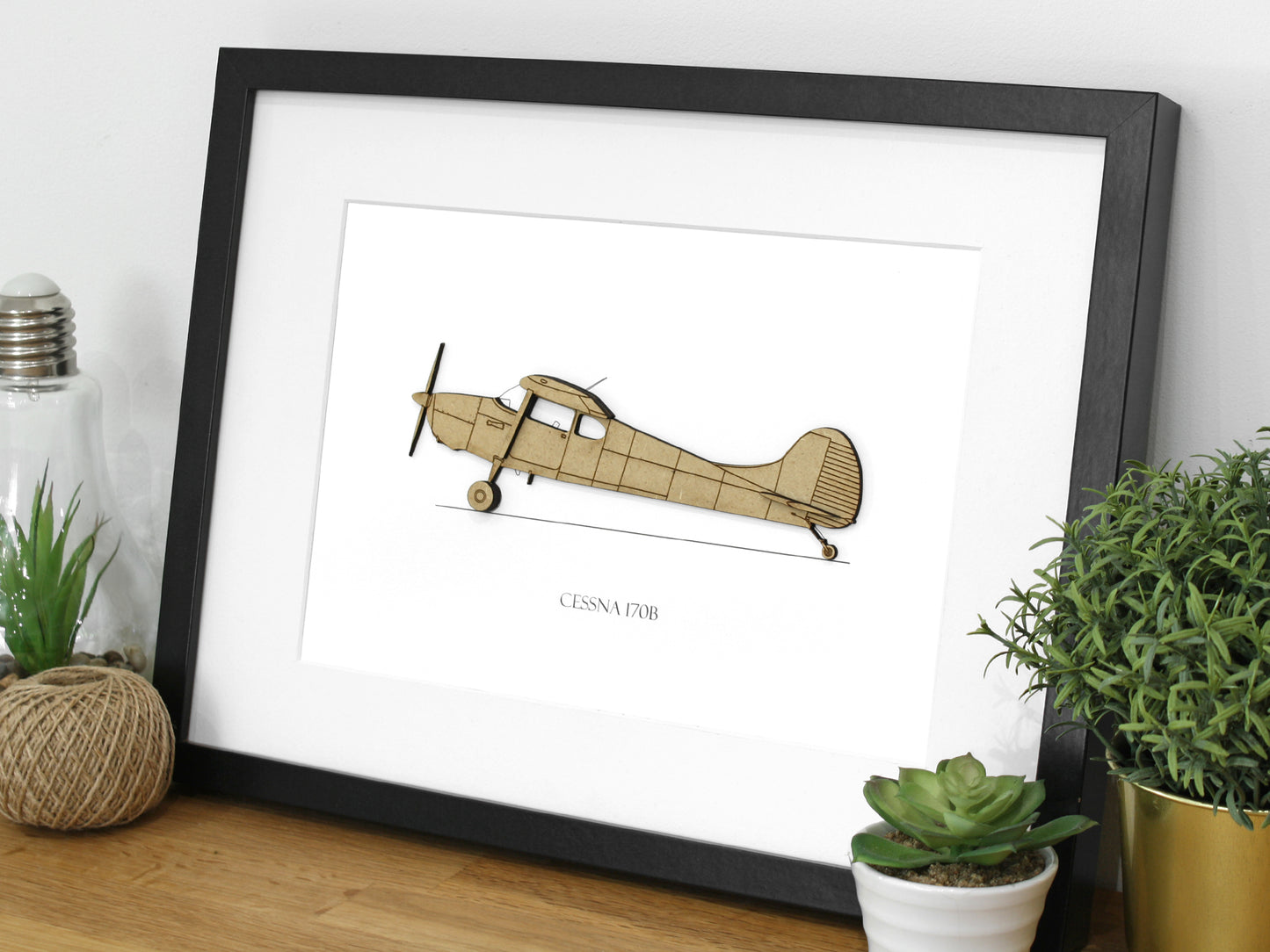 Cessna 170B aviation art