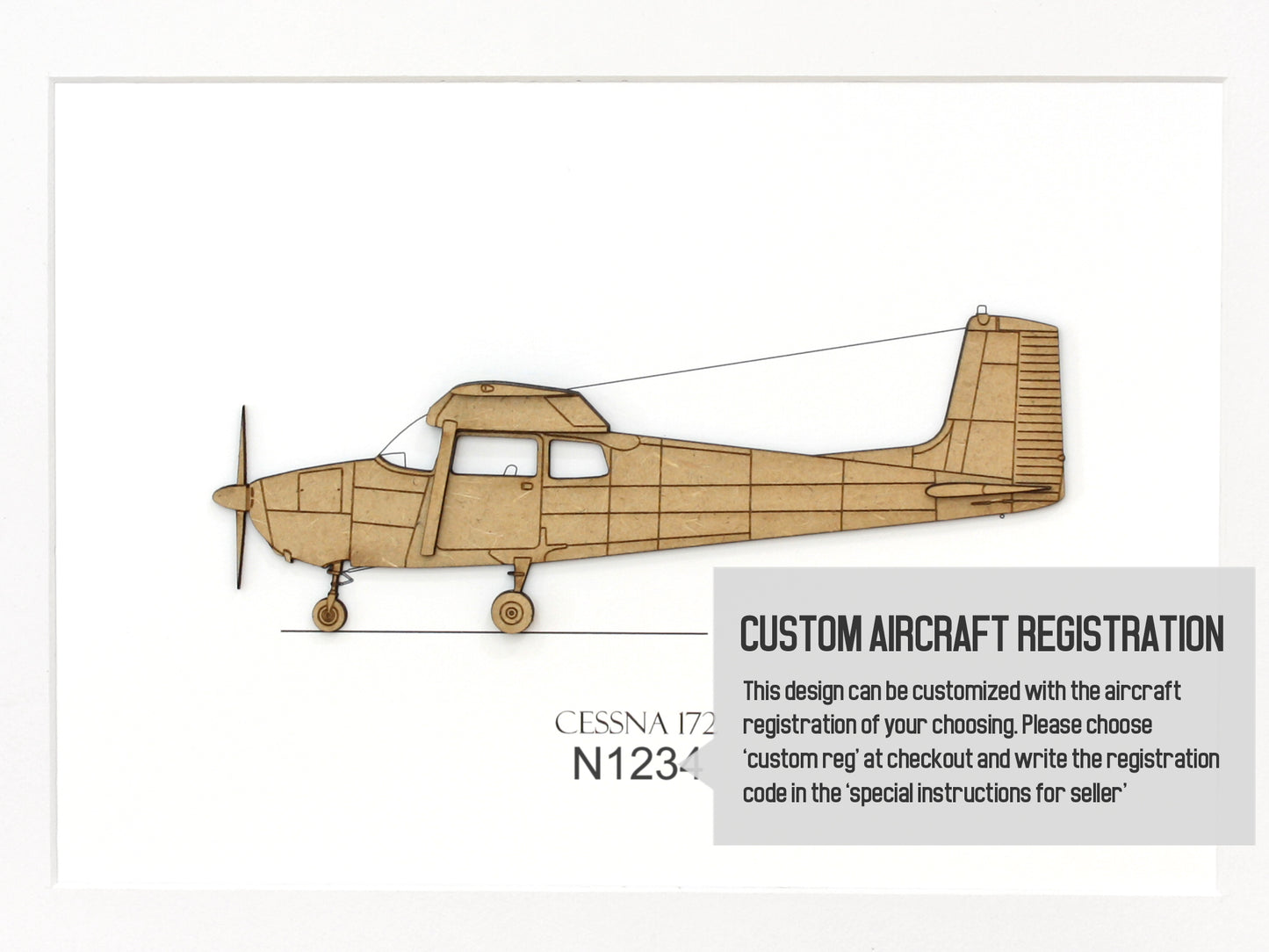 custom aviation art, Cessna 172 straight tail