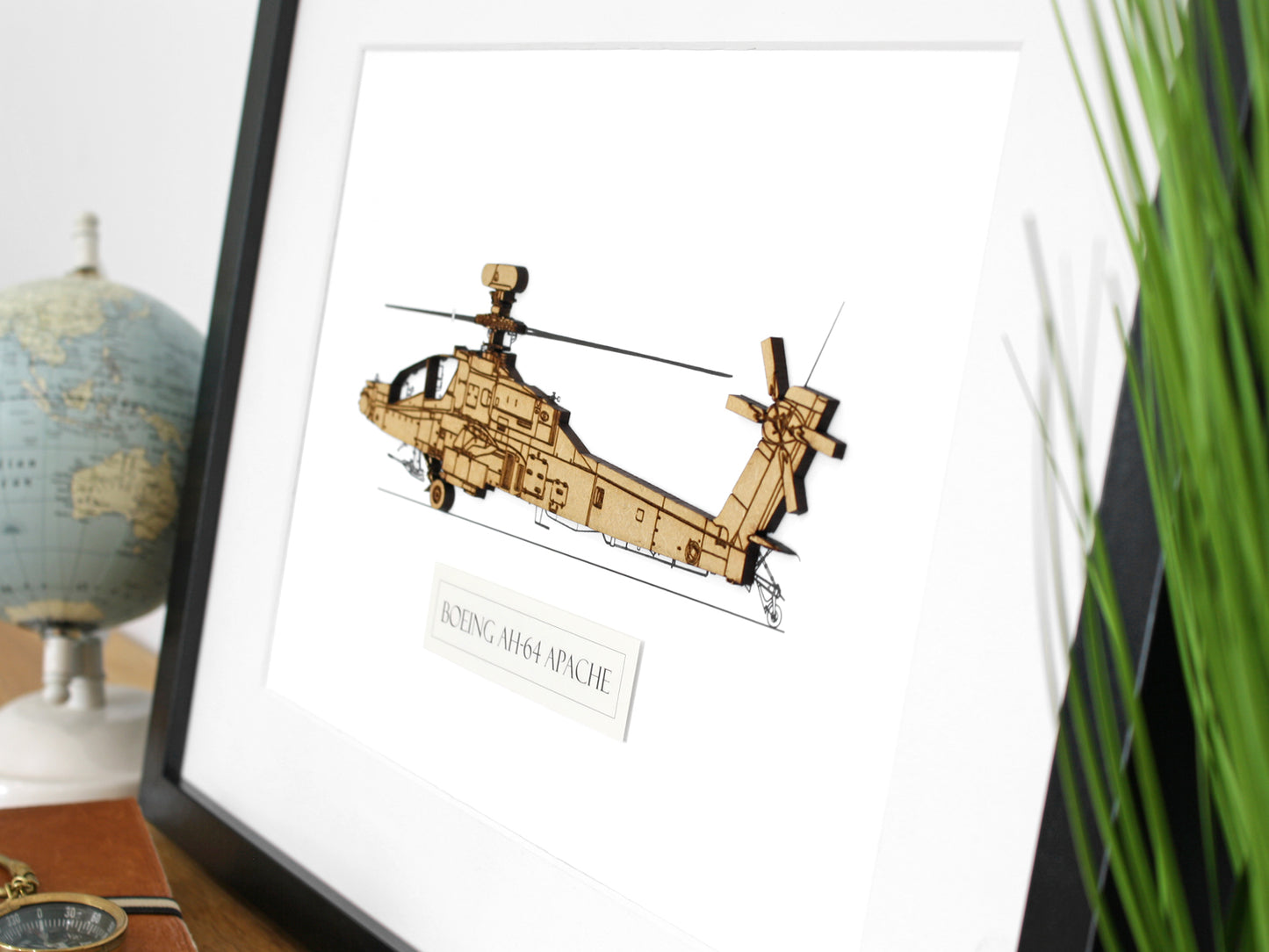 Boeing AH-64D helicopter art gift