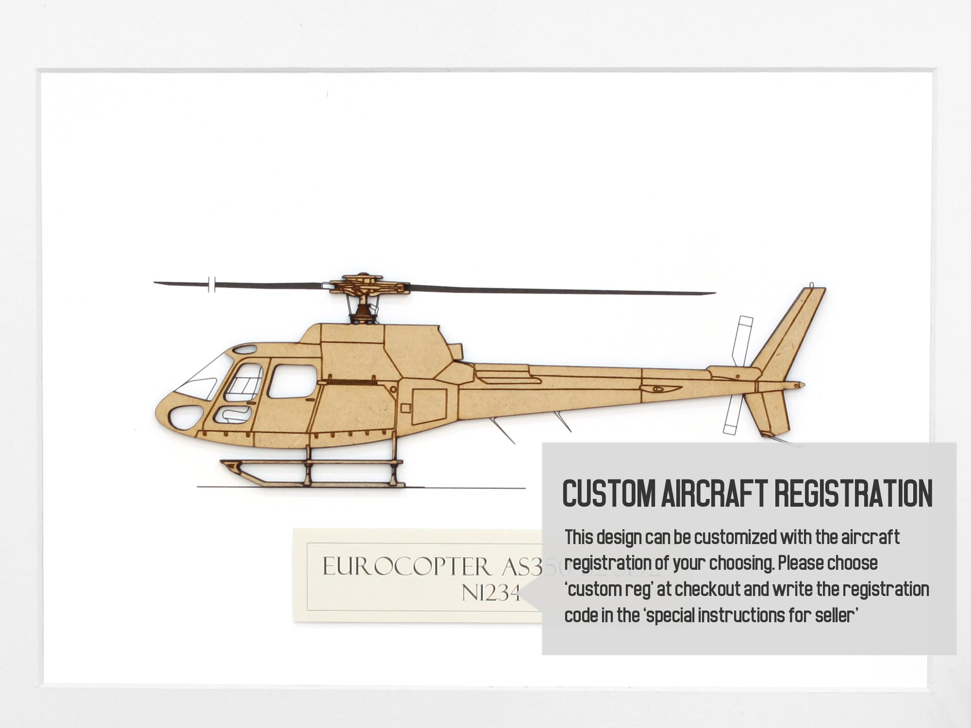 Eurocopter AS350 B2 SD2 helicopter art