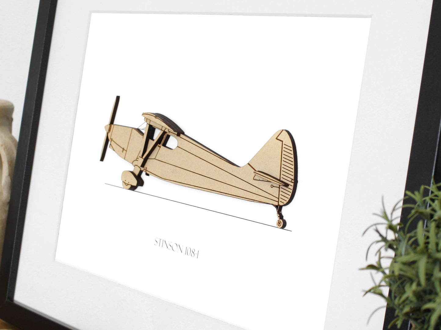 Stinson 108-1 aviation blueprint art