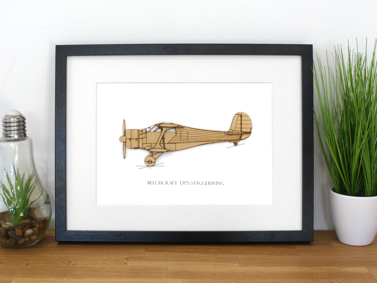 Beechcraft D17S Staggerwing Aviation Art