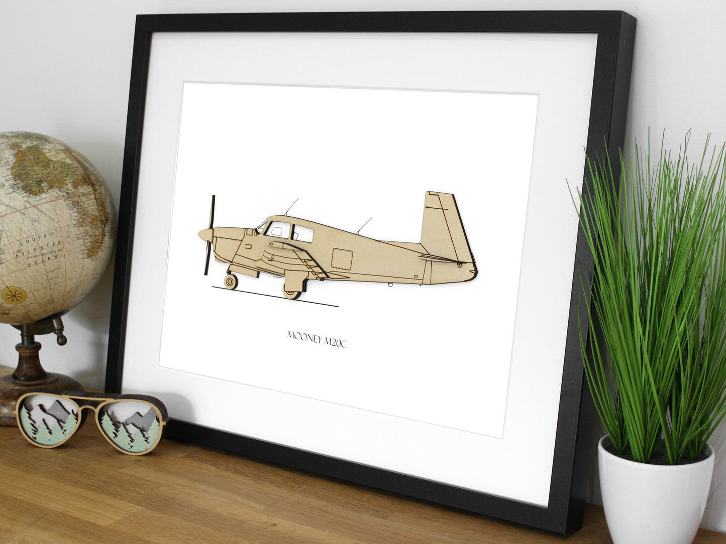Mooney M20C aviation art