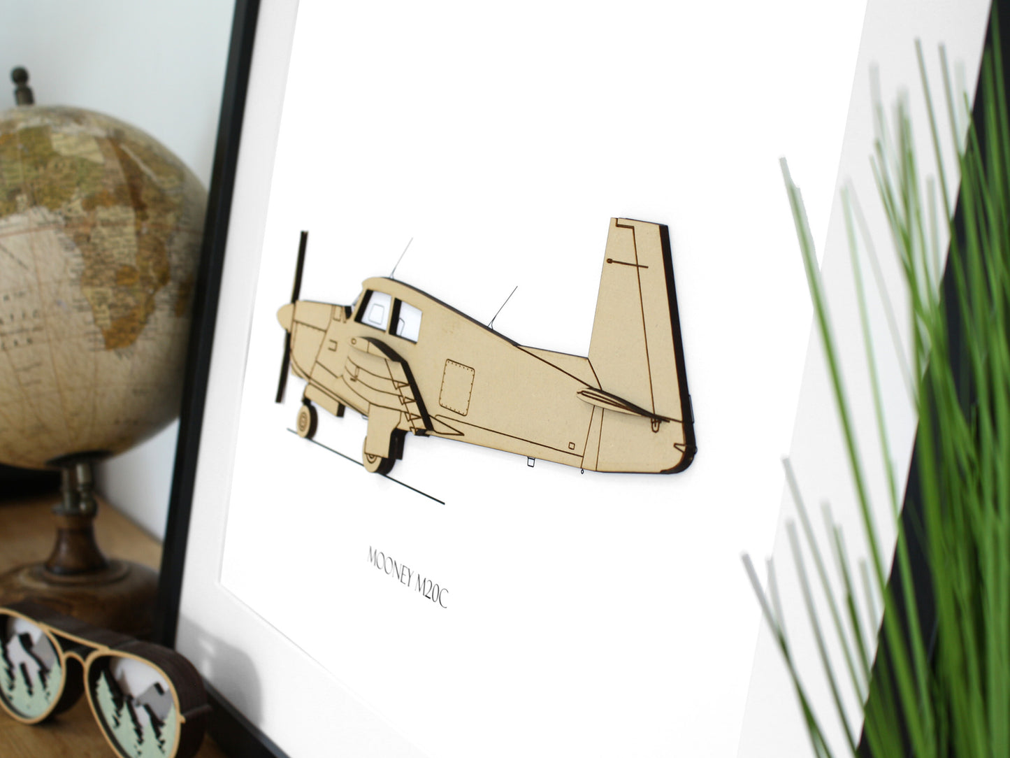 Mooney M20C blueprint art