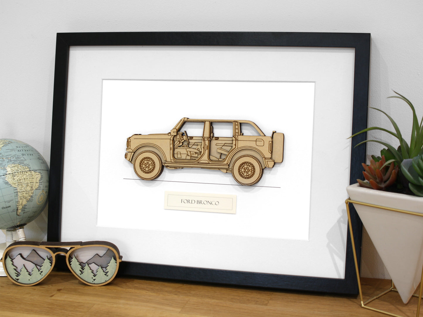 Ford Bronco blueprint art