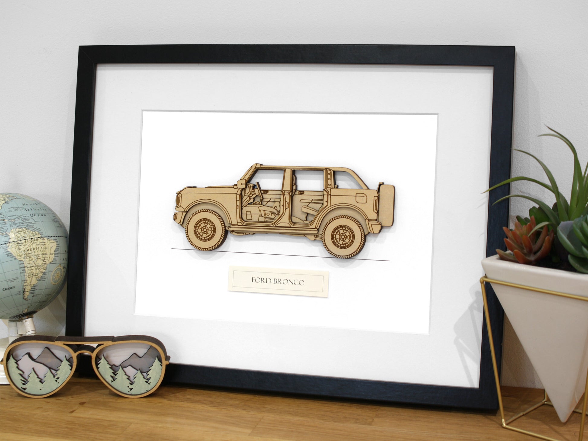 Ford Bronco blueprint art
