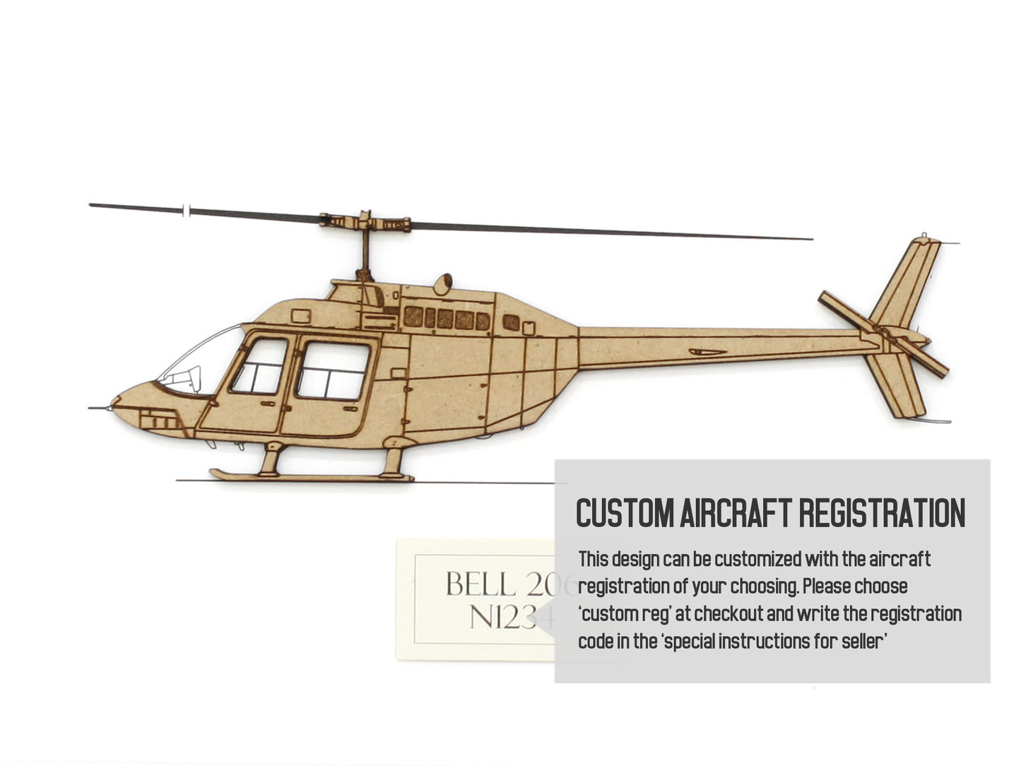 Bell 206 helicopter art