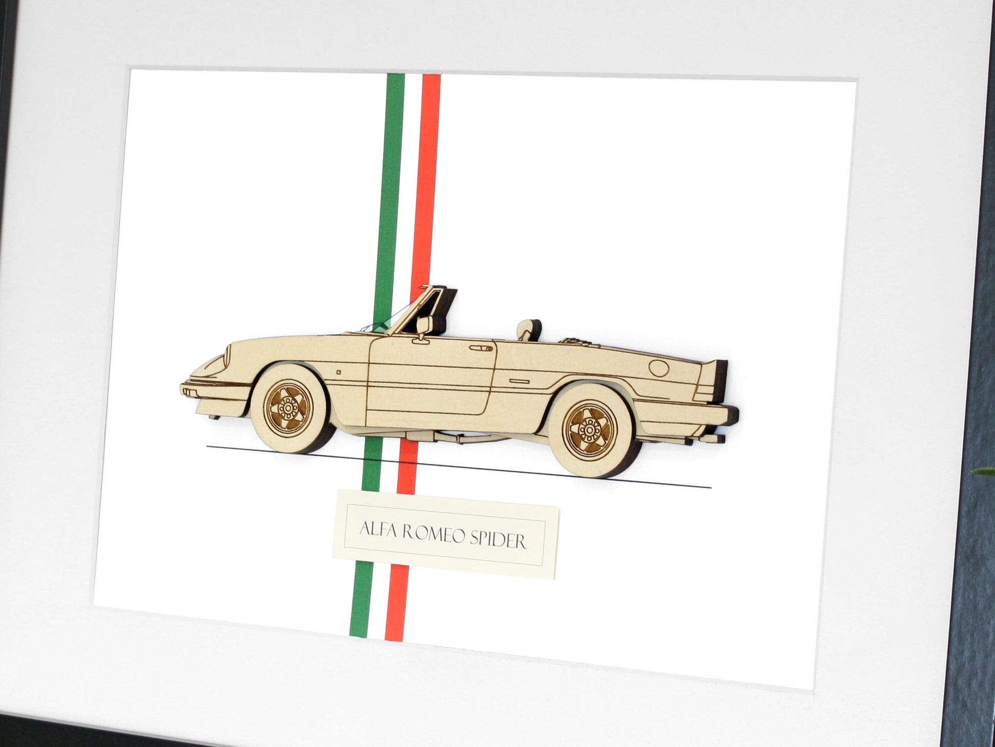 Alfa Romeo Spider blueprint art