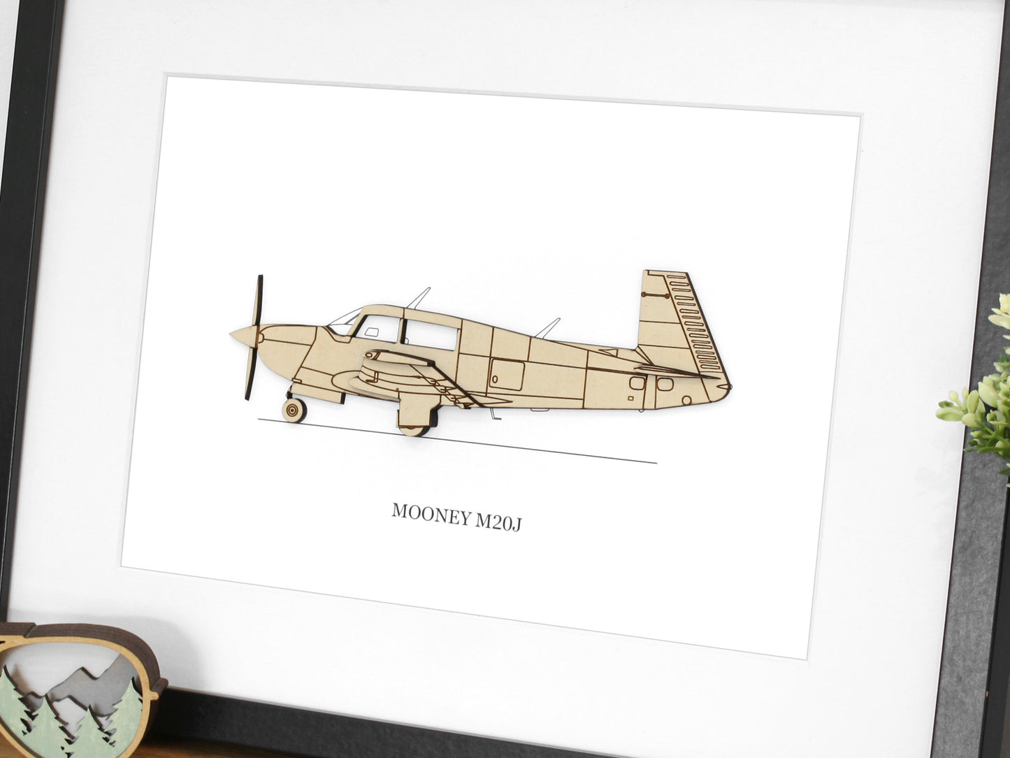 Mooney M20J blueprint art