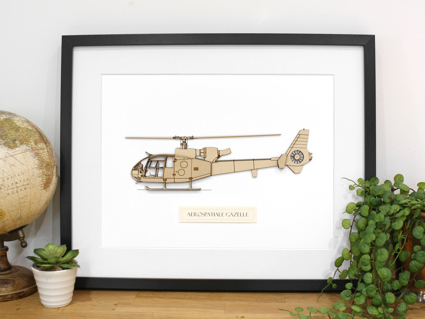 Aerospatiale Gazelle helicopter art