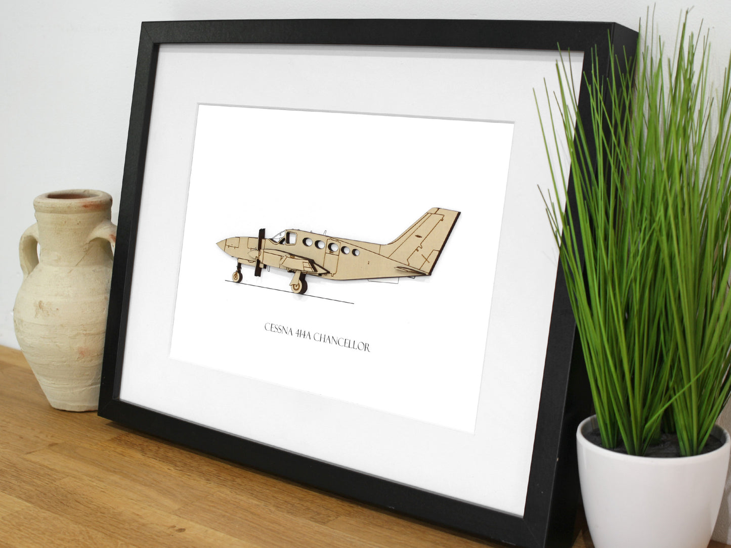 Cessna 414A Chancellor aviation art