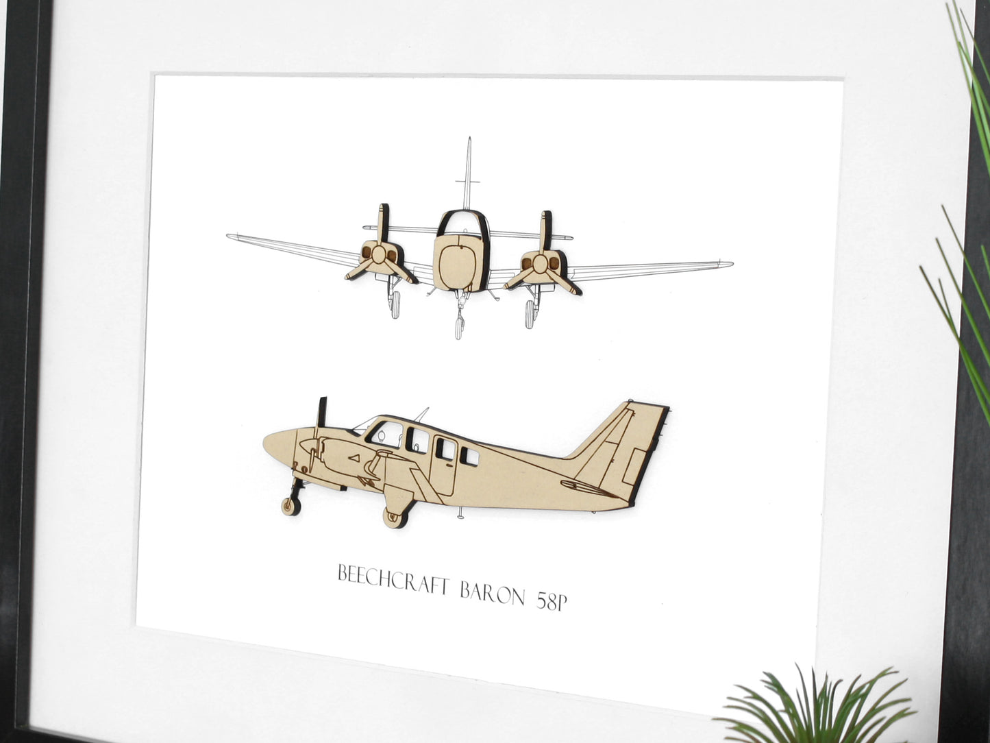 Beechcraft Baron 58P aviation decor