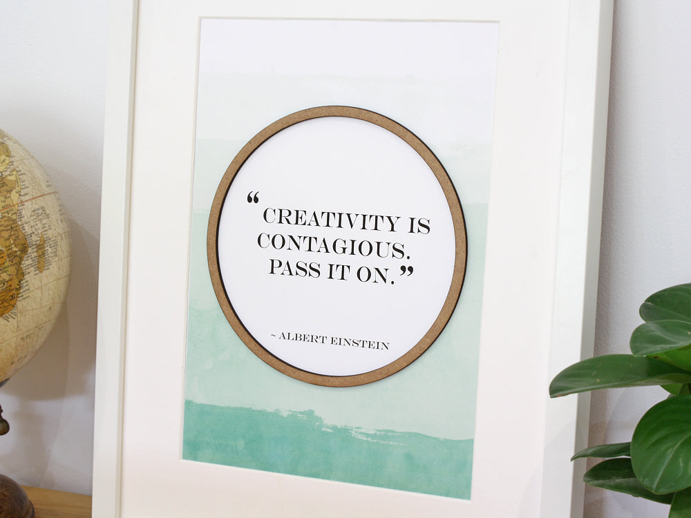 Einstein quote art, motivational quote art
