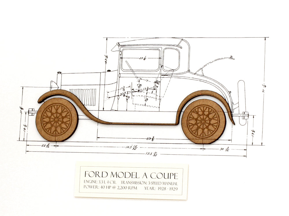 Ford Model A Coupe wall art gift