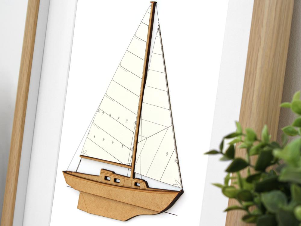 sailboat art, nautical decor