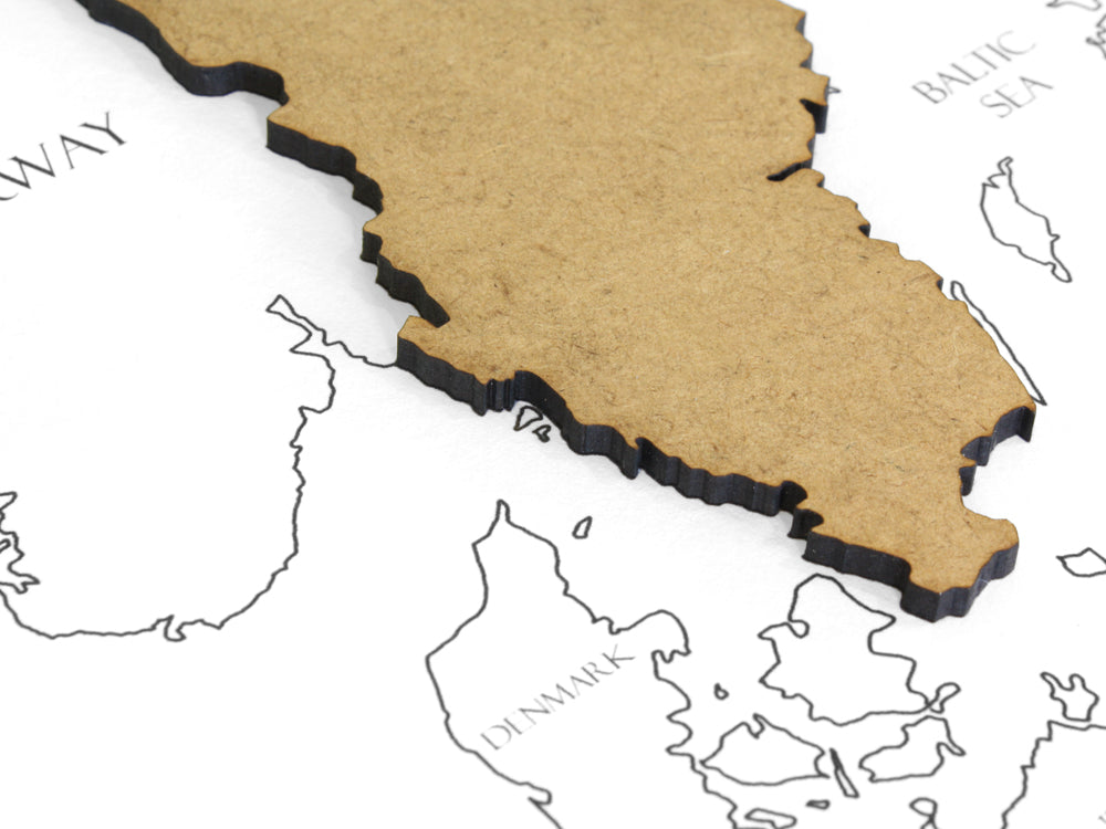 custom map of Sweden wall art