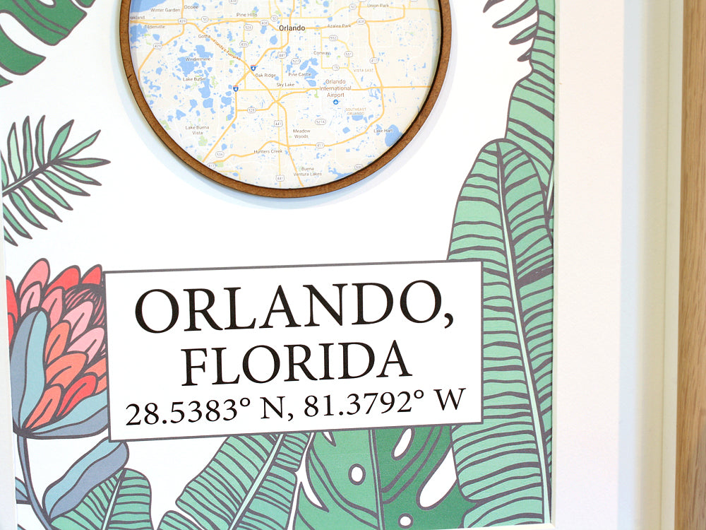 custom map art gift