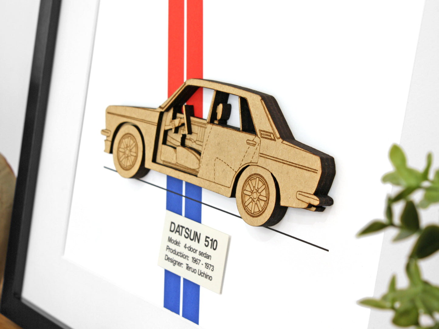 Datsun 510 4-Türer Limousine Blaupause Art