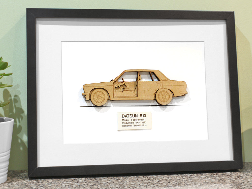 Datsun 510 4-Türer Limousine Blaupause Art