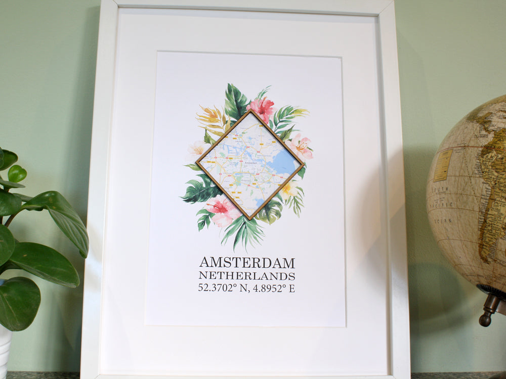 custom map wall art, home decor gift