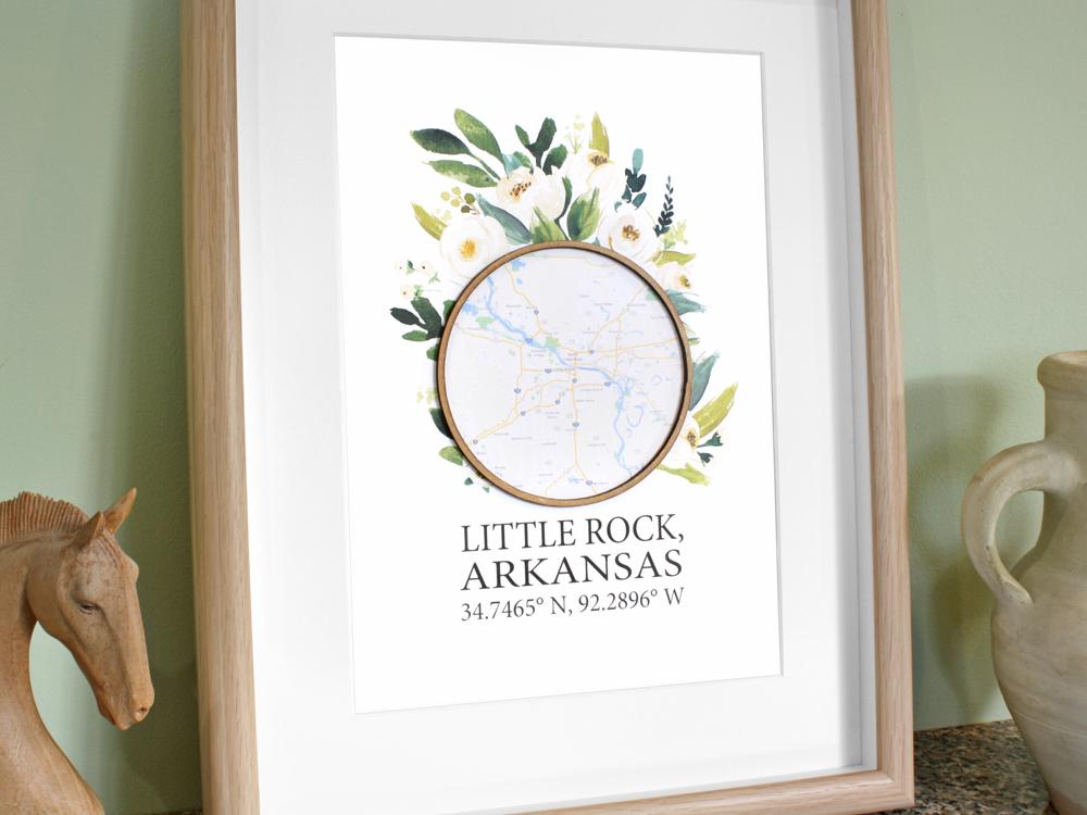 custom map art with coordinates