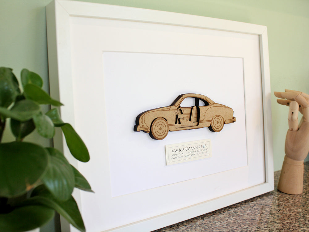 VW Karmann Ghia blueprint art