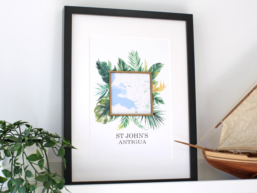 custom map gift home decor