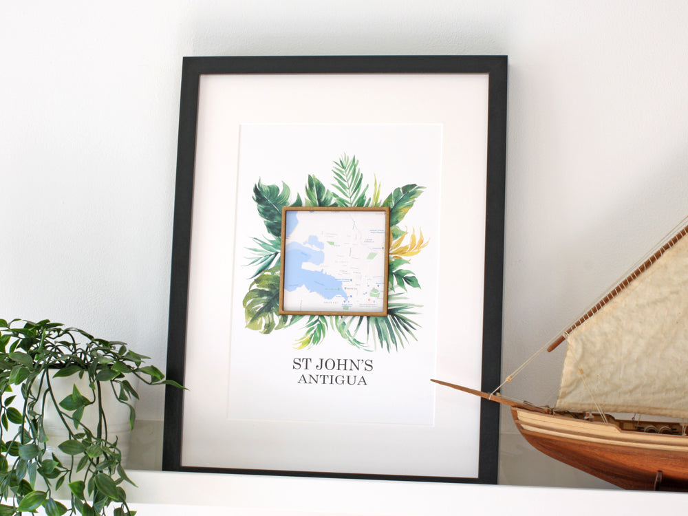 custom map gift home decor