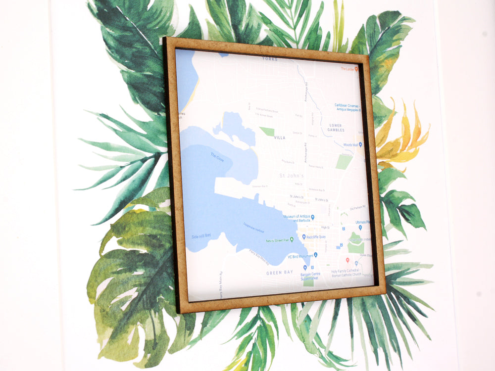 custom map gift home decor
