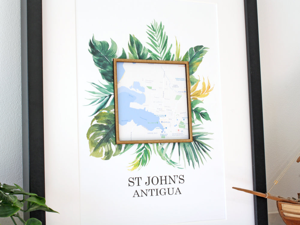 custom map gift home decor