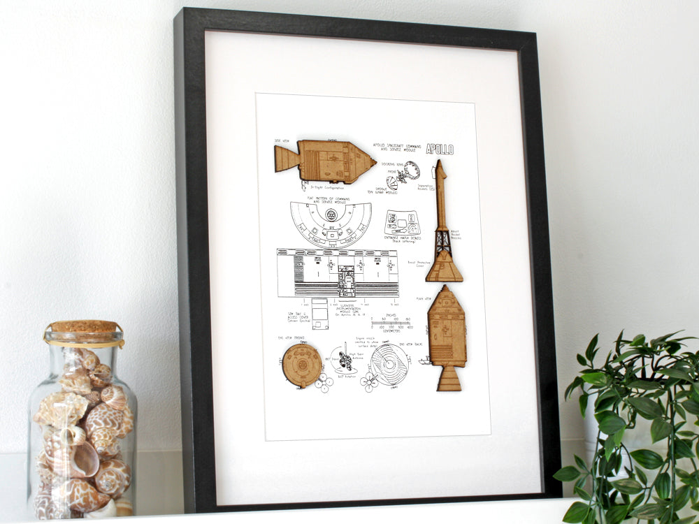 apollo spacecraft blueprint art