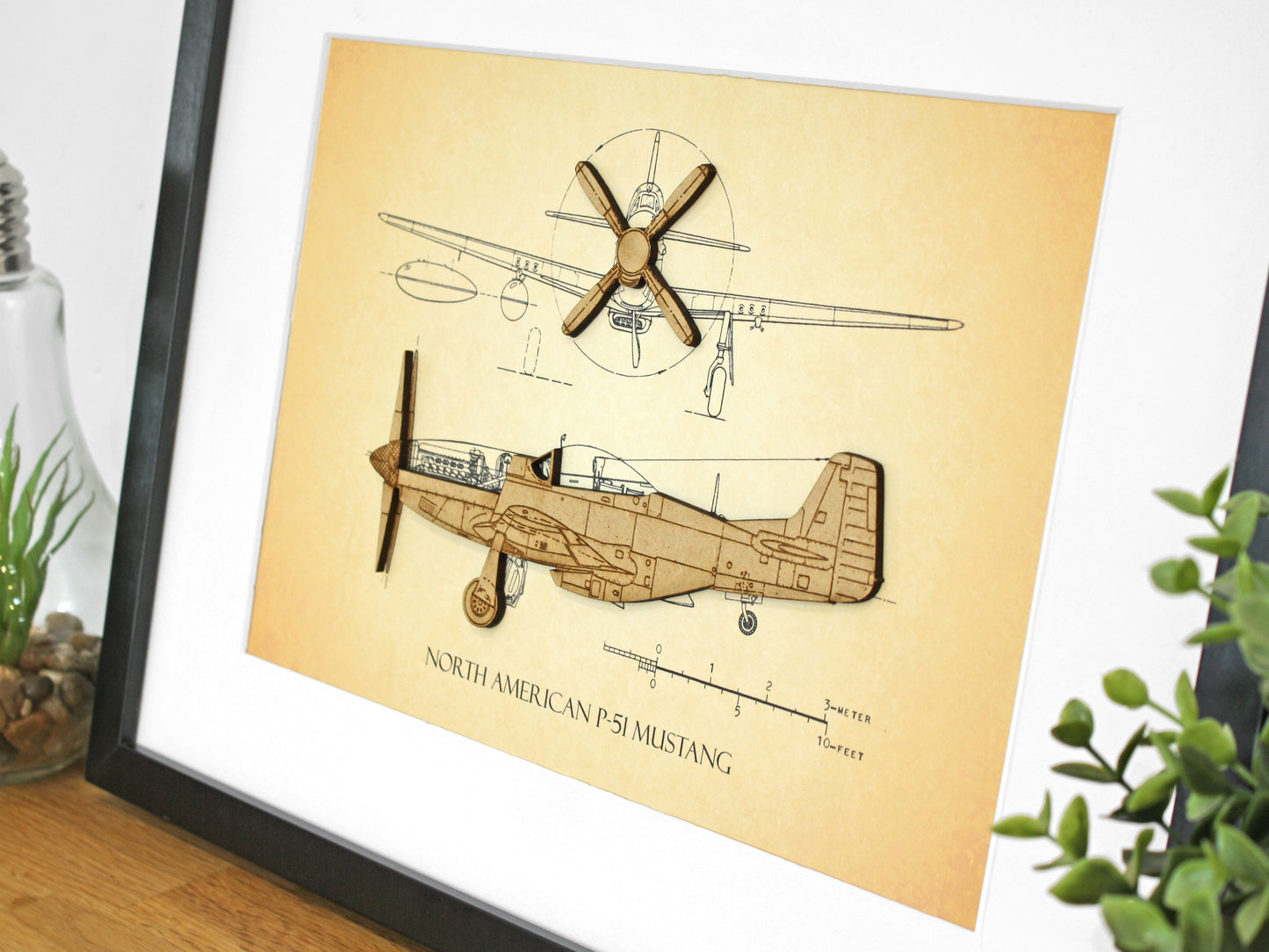 P51 Mustang aviation art