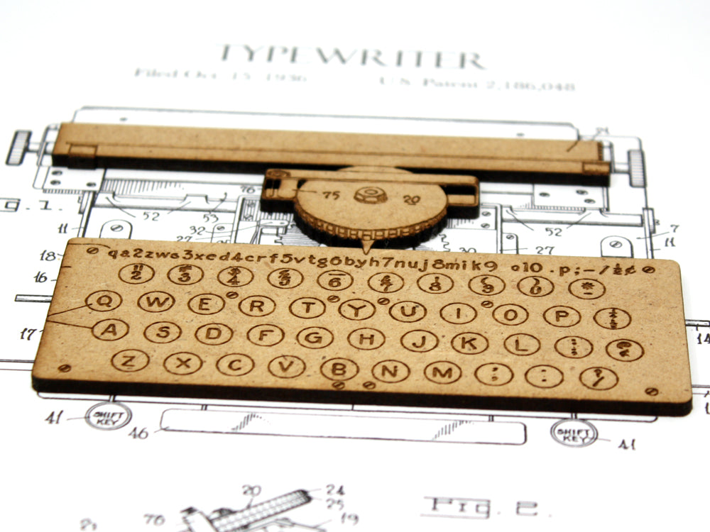 writer's office decor, typewriter patent art