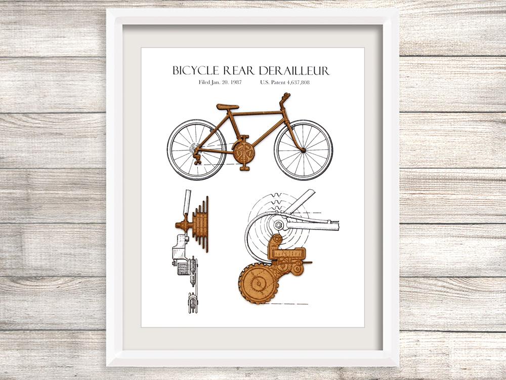 cycling patent art home decor