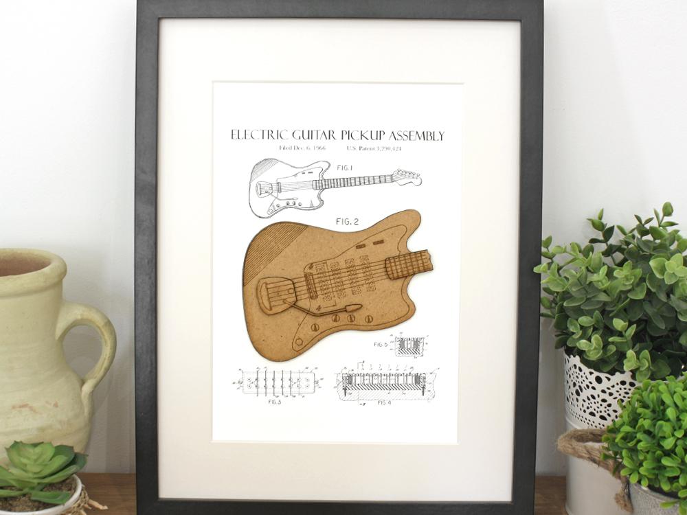 guitar art, electric guitar home decor