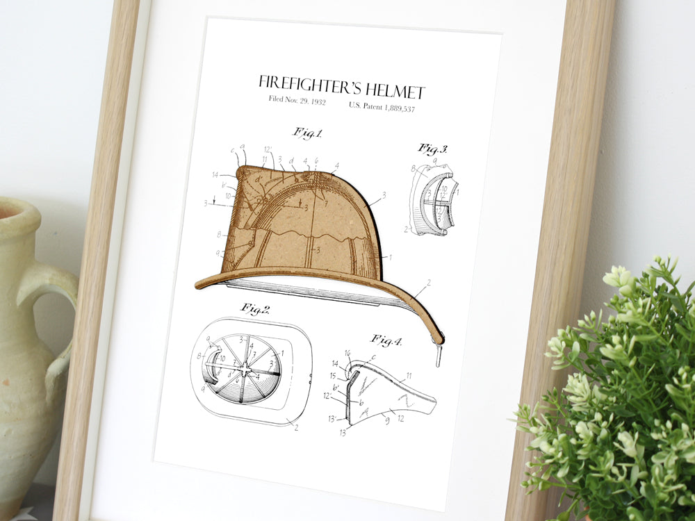 Firefighter helmet patent art