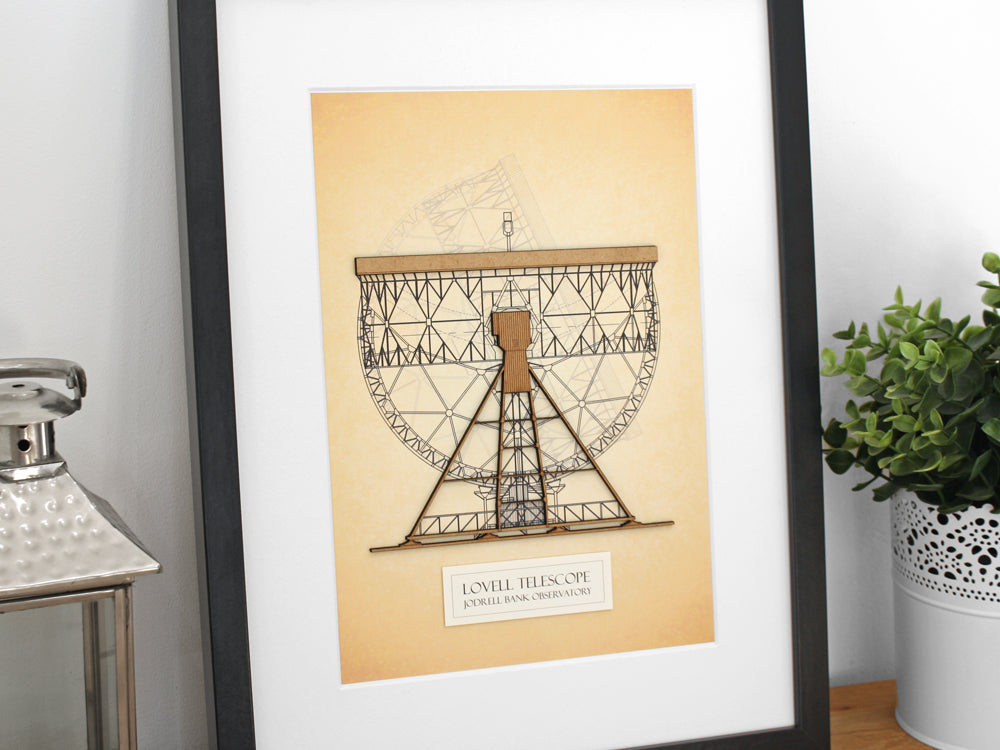 Astronomy Art, Lovell Radio Telescope blueprint art