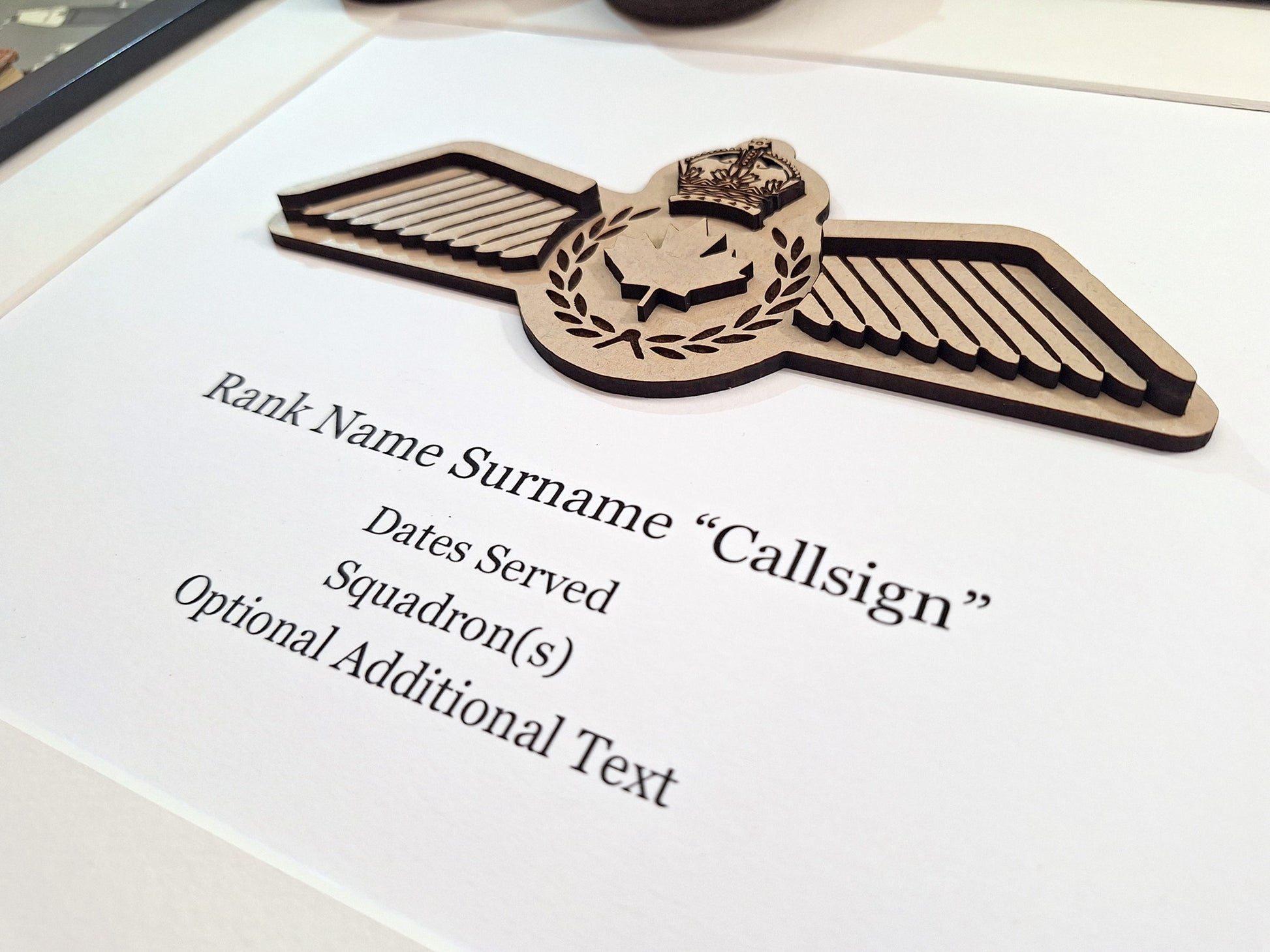 Royal Canadian Air Force pilot wings artwork