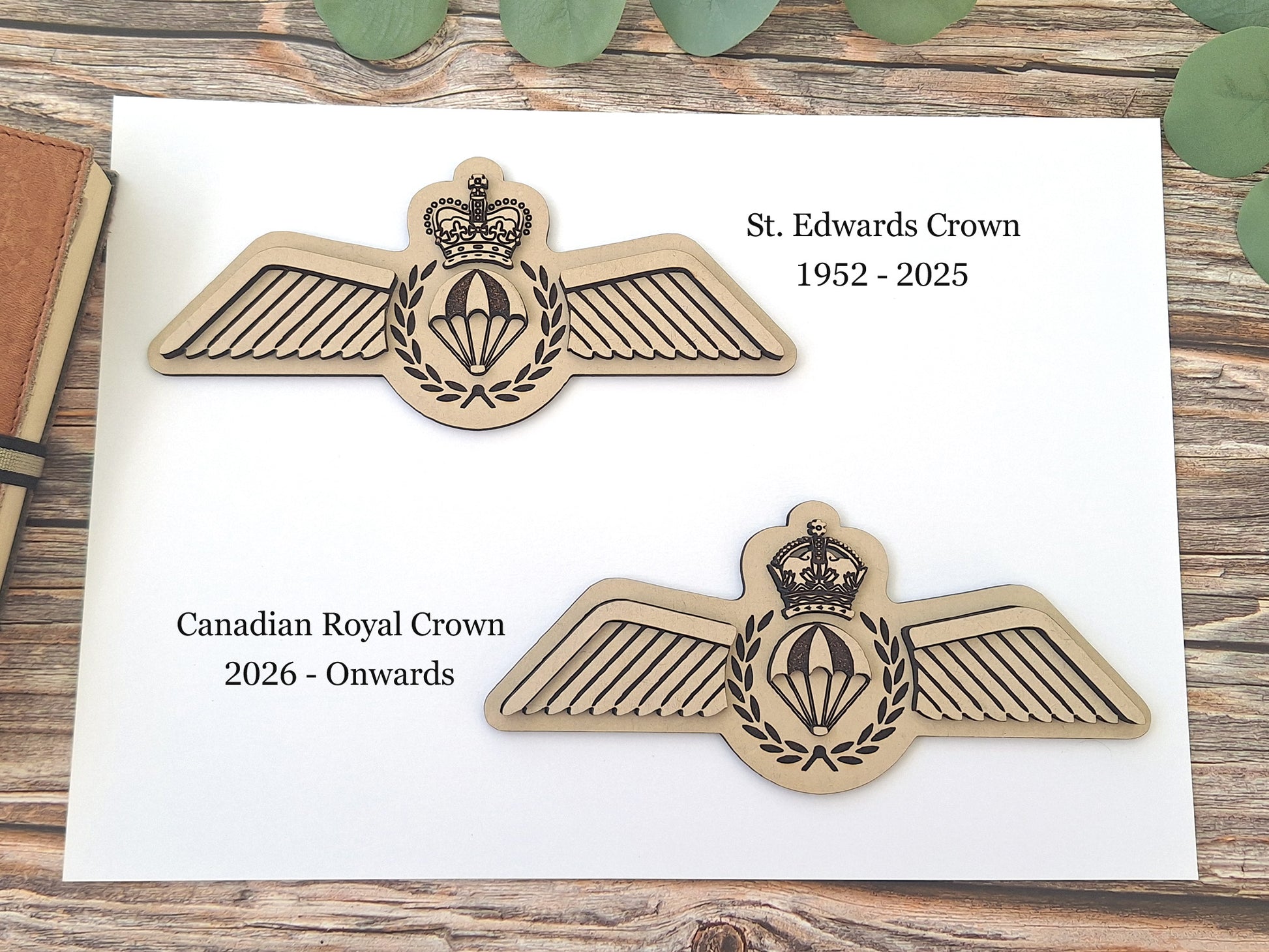 RCAF SAR Wings crown styles