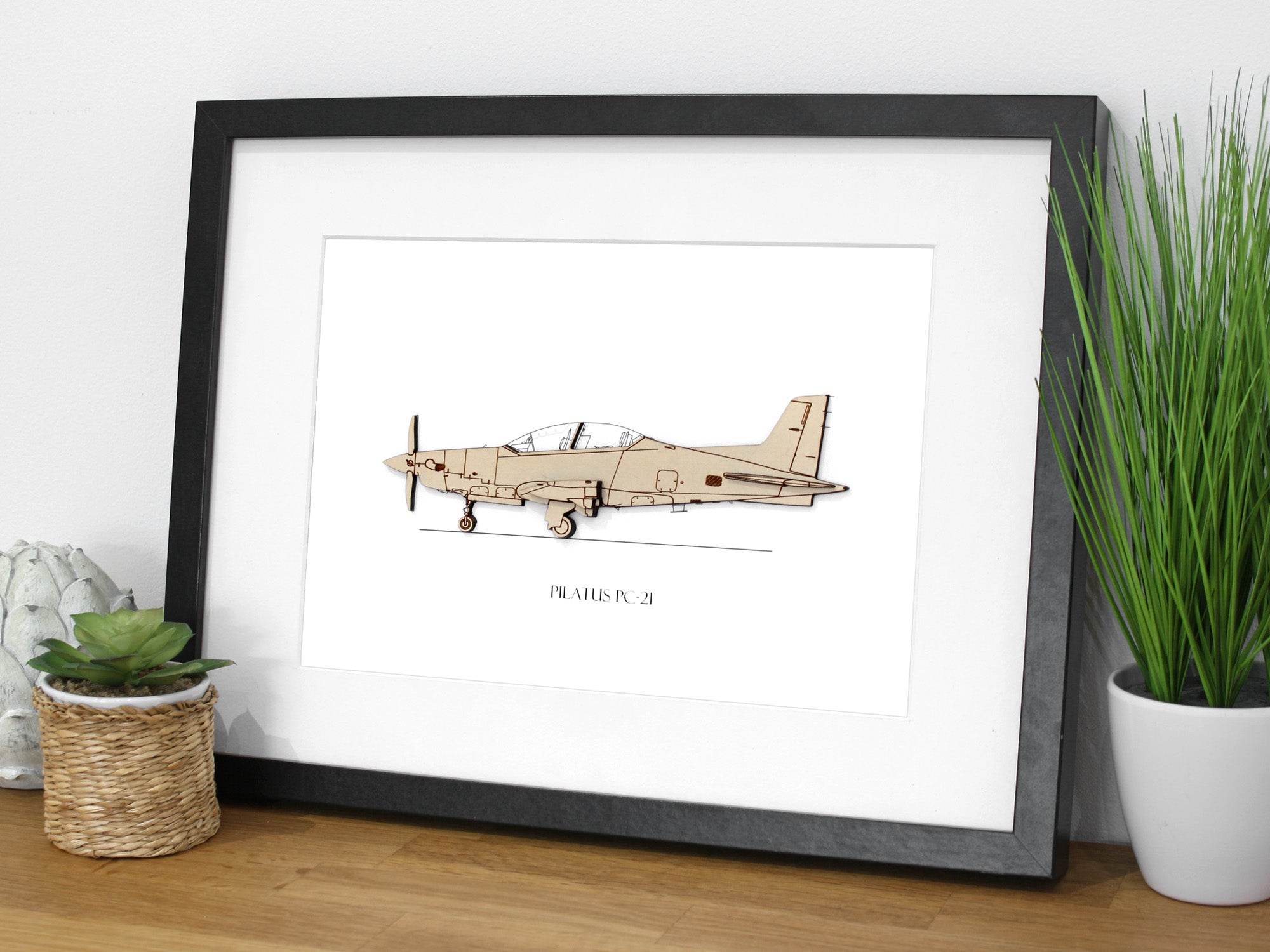 Pilatus PC-21 Aviation Art | Laser Cut Gifts & Art – Simply Cut Art