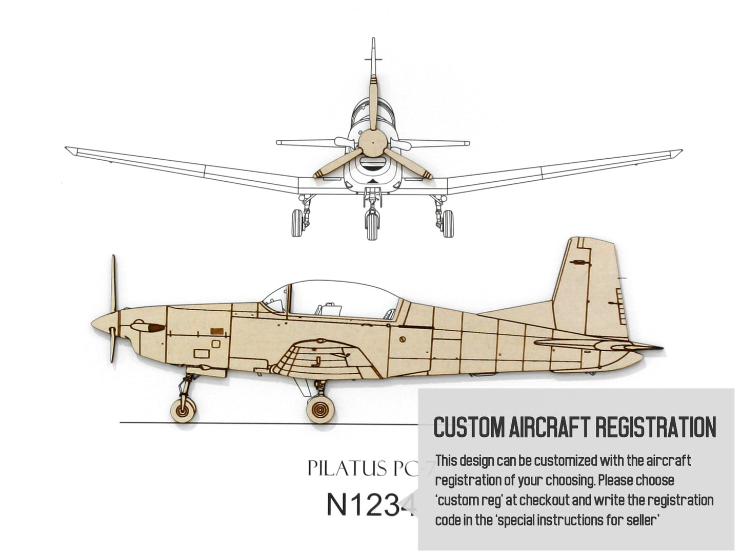 Pilatus PC-7 custom aviation art