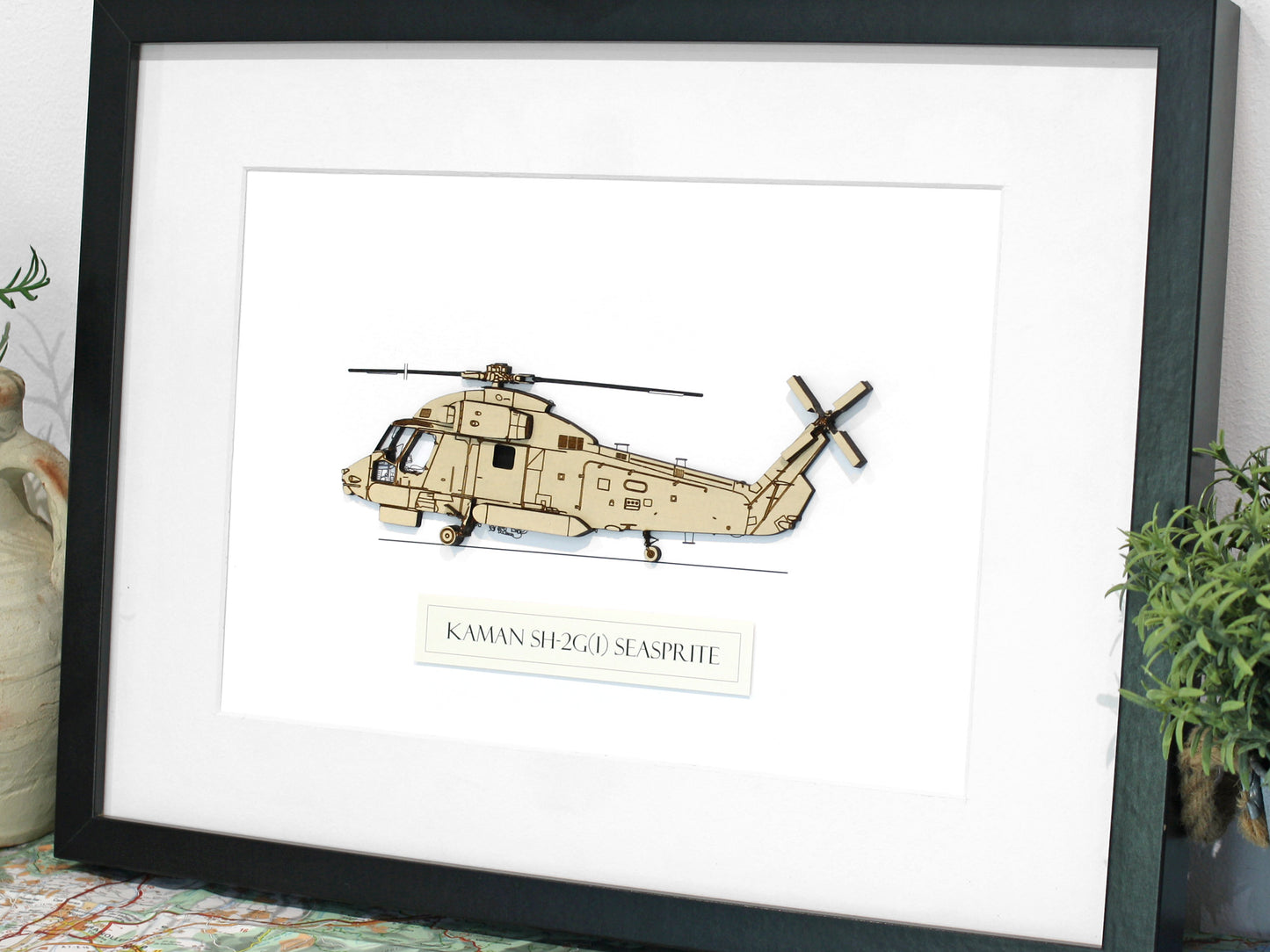 Kaman SH-2G(I) Seasprite helicopter blueprint art