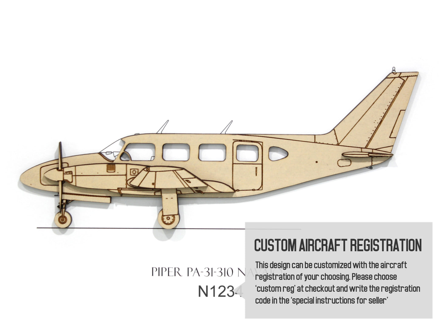 Piper PA-31-310 Navajo custom aviation art