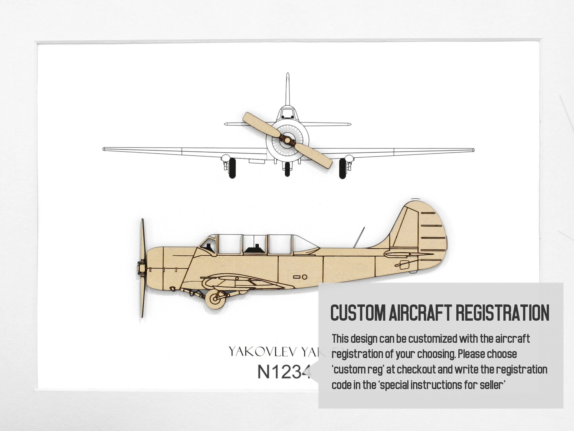 Yakolev YAK-52 custom aviation art