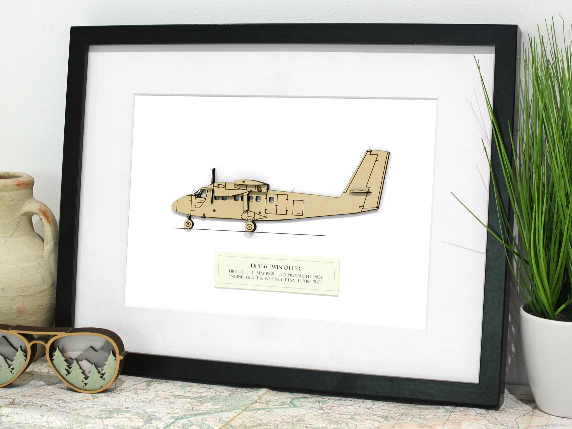 DHC-6 Twin Otter 100 Art | Aviation Gifts | Laser Cut Wood – Simply Cut Art