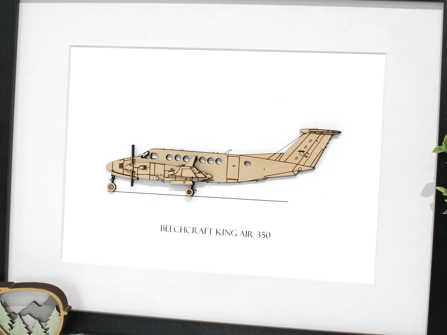 Beechcraft King Air 350 blueprint art