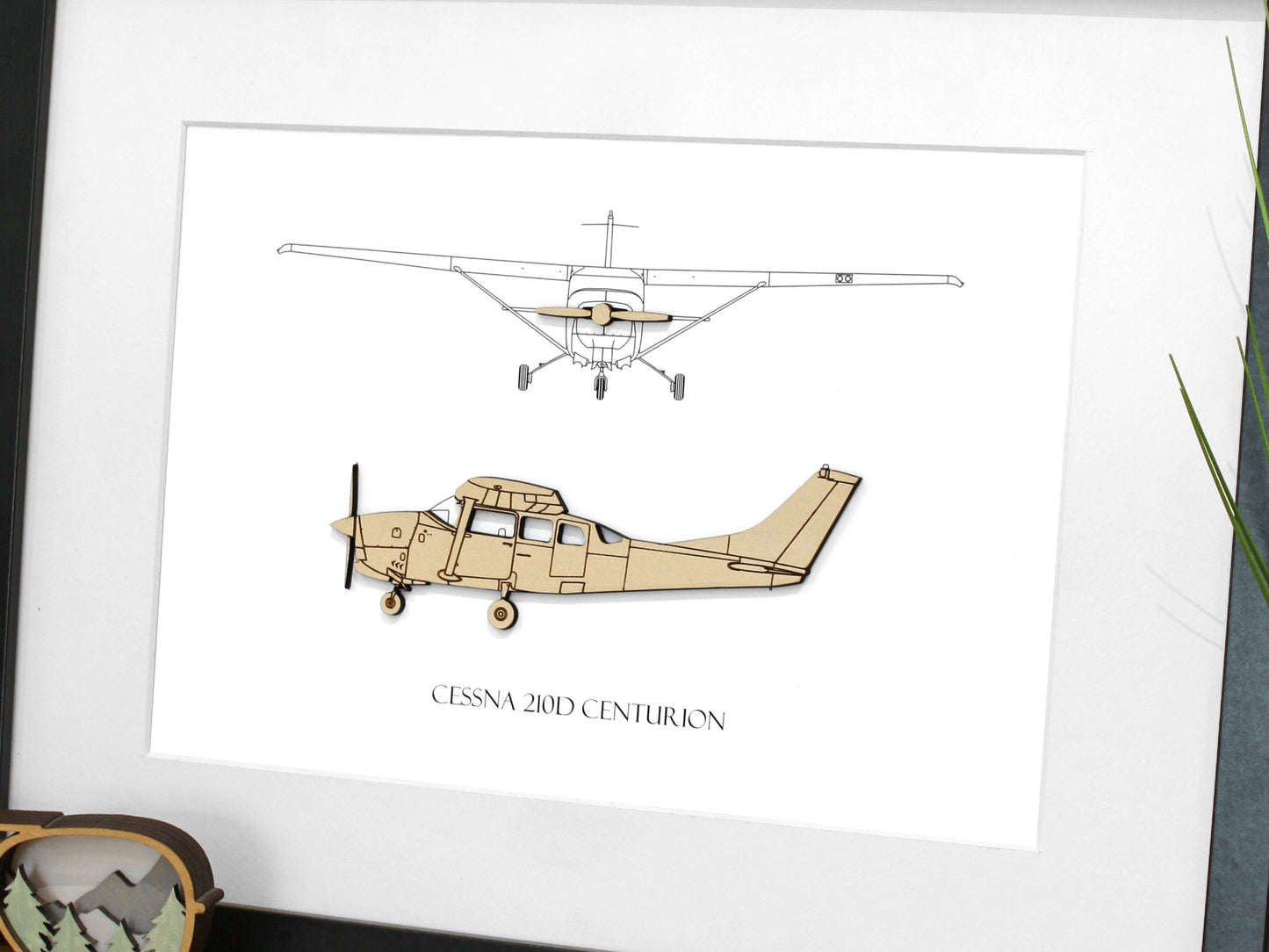 Cessna 210D Centurion blueprint art