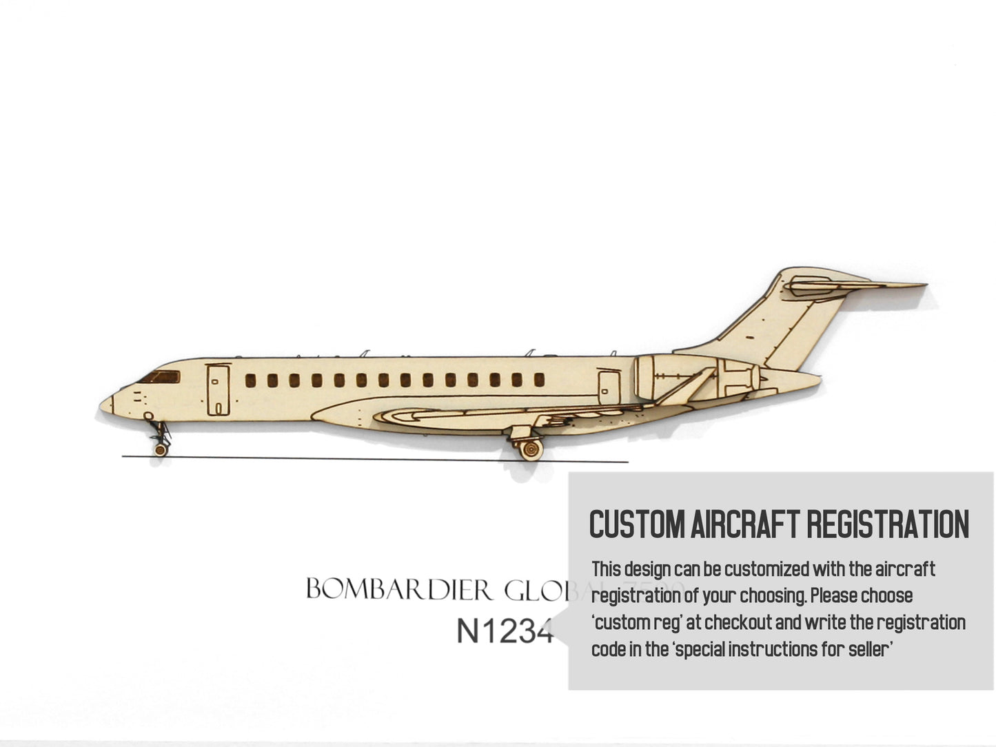 Bombardier Global 7500 custom aviation art